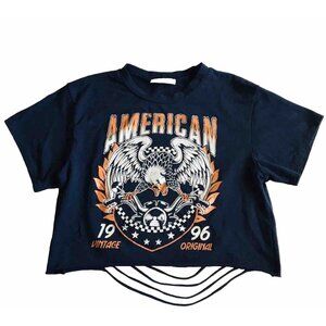 Studio 1011 American Eagle Crop Top‎ Size Large